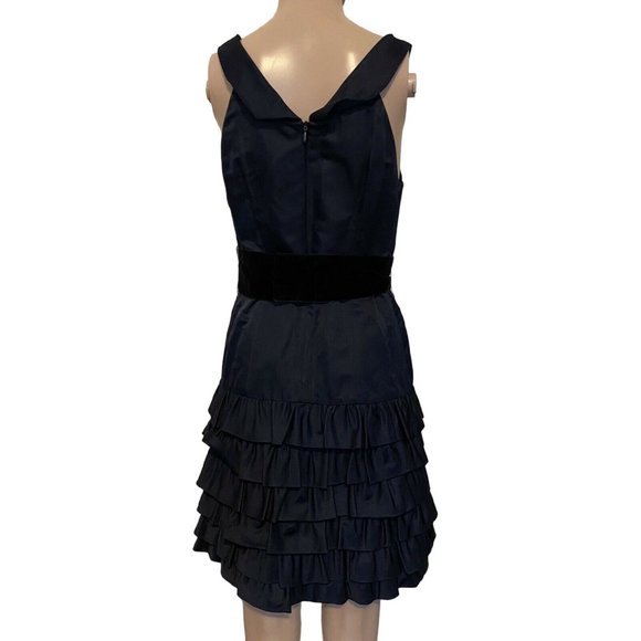 NWT $650 Thread Social 2 Mini Dress Navy Blue Silk Neiman Marcus Wedding Guest - Picture 2 of 8